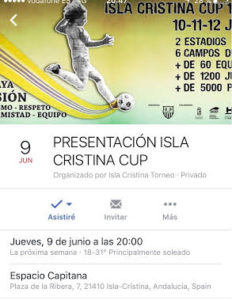 Presentación del III Torneo de Fútbol Base Isla Cristina Cup 2016