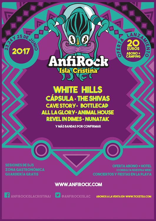 Anfi Rock Isla Cristina presenta el cartel de su edición 2017