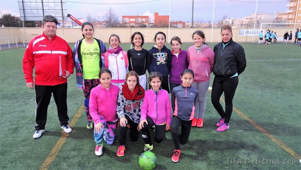 Debut en liga del alevín femenino del Isla Cristina F.C.