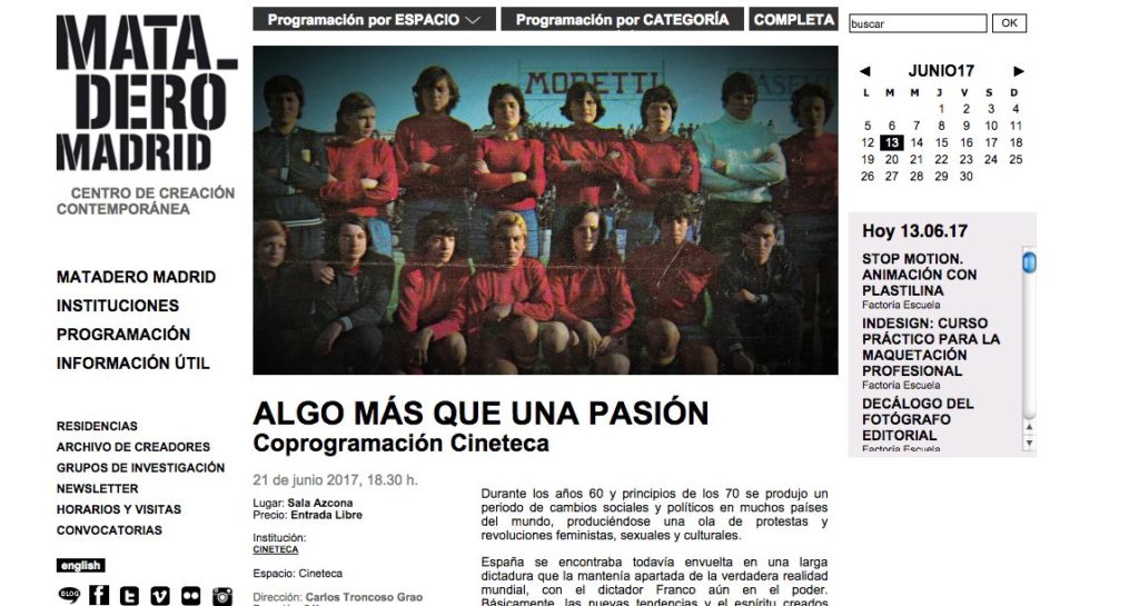 Se estrena en Madrid el reportaje, dirigido por el isleño Carlos Troncoso ‘Algo más que una pasión’