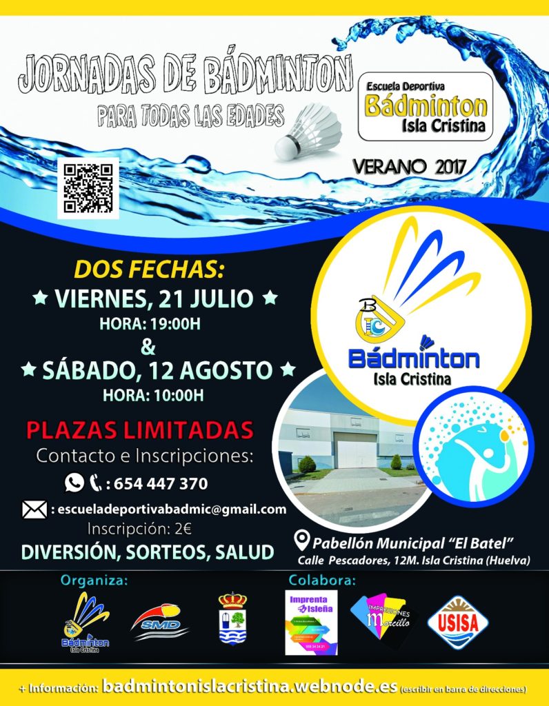 Isla Cristina acoge unas Jornadas de Bádminton para todas las edades