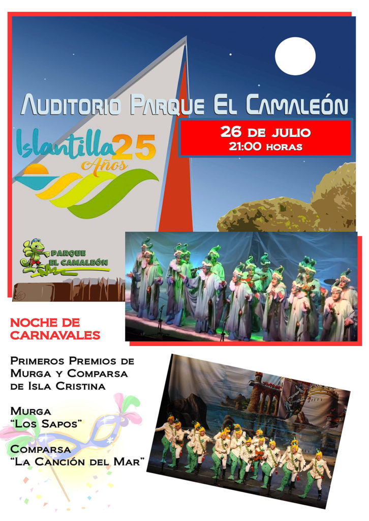 Noche de Carnaval isleño en el nuevo Auditorio al aire libre de Islantilla