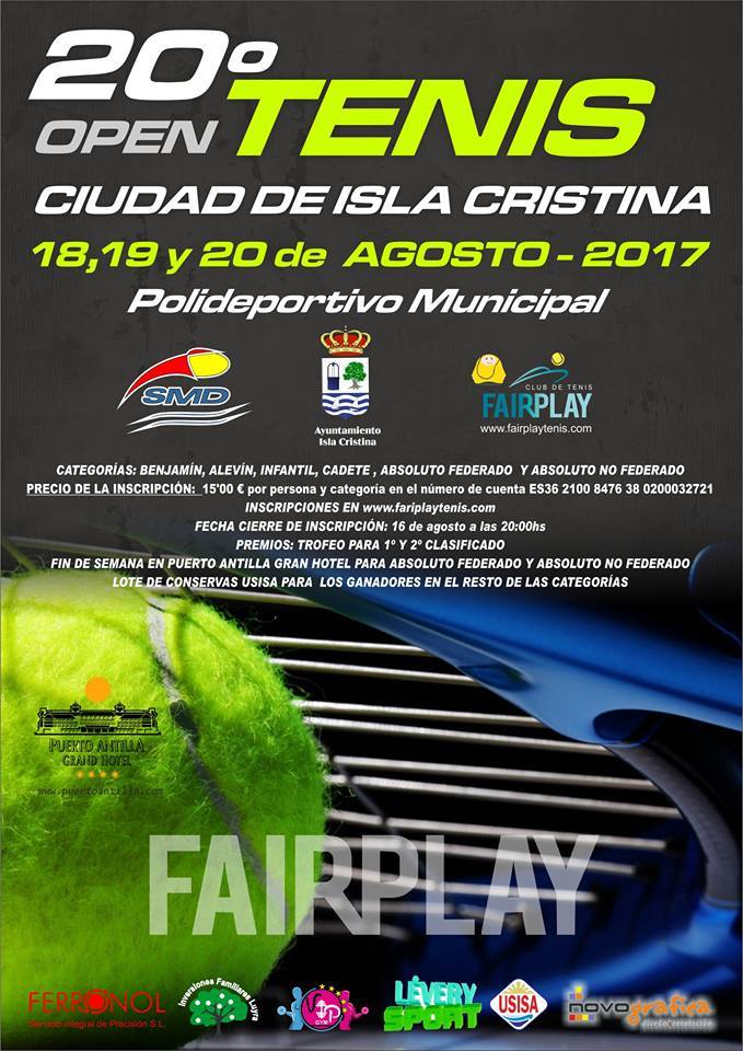 20º Open de Tenis Ciudad de Isla Cristina.