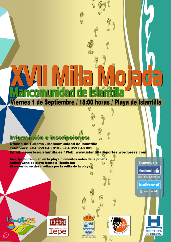 La playa de Islantilla se convertirá mañana en pista de atletismo con la celebración de la XVII Edición de la milla Mojada