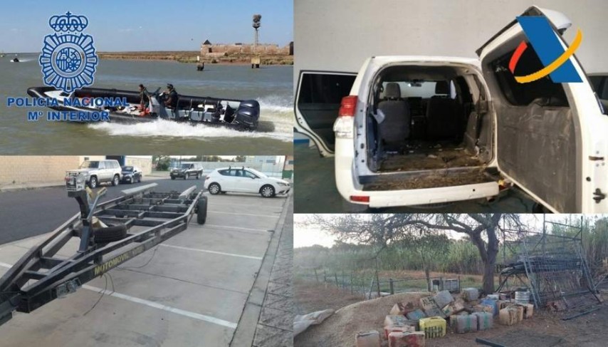 Intervenida una tonelada de hachís a una organización de narcotransporte de Huelva