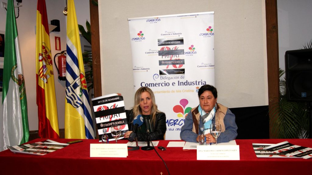 La Alcaldesa presenta el Black Friday de Isla Cristina
