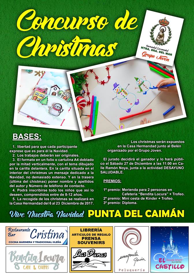 Bases del Concurso de Christmas Navideños de la Barriada isleña de Punta del Caimán