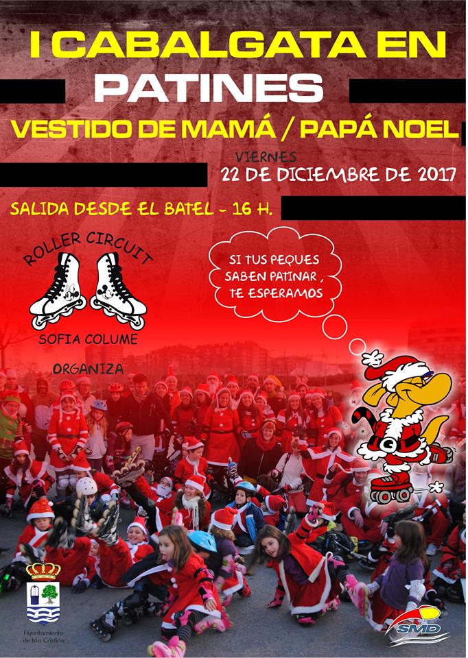 Isla Cristina celebrará la “I Cabalgata en Patines Vestidos de Mamá/Papa Noel”