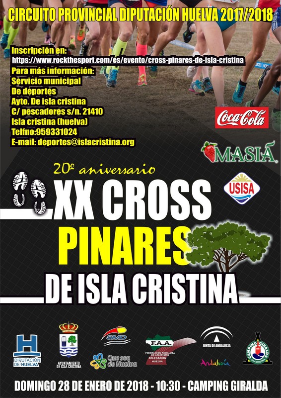 Abierto el plazo de Inscripciones para el “XX Cross Pinares de Isla Cristina”