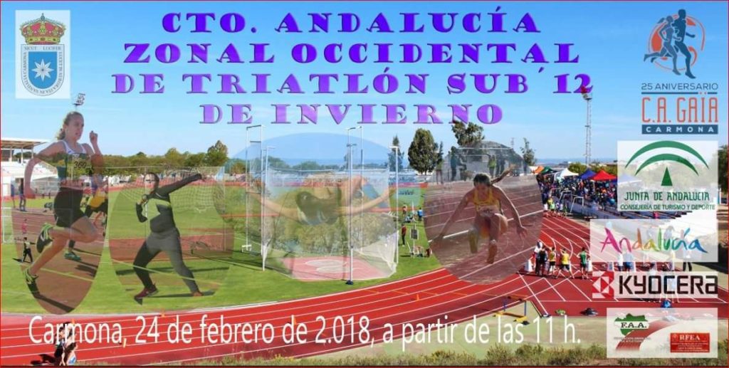 La cantera del club atletismo Isla Cristina en el Andaluz Zonal Occidental Sub 12 de Invierno en AL
