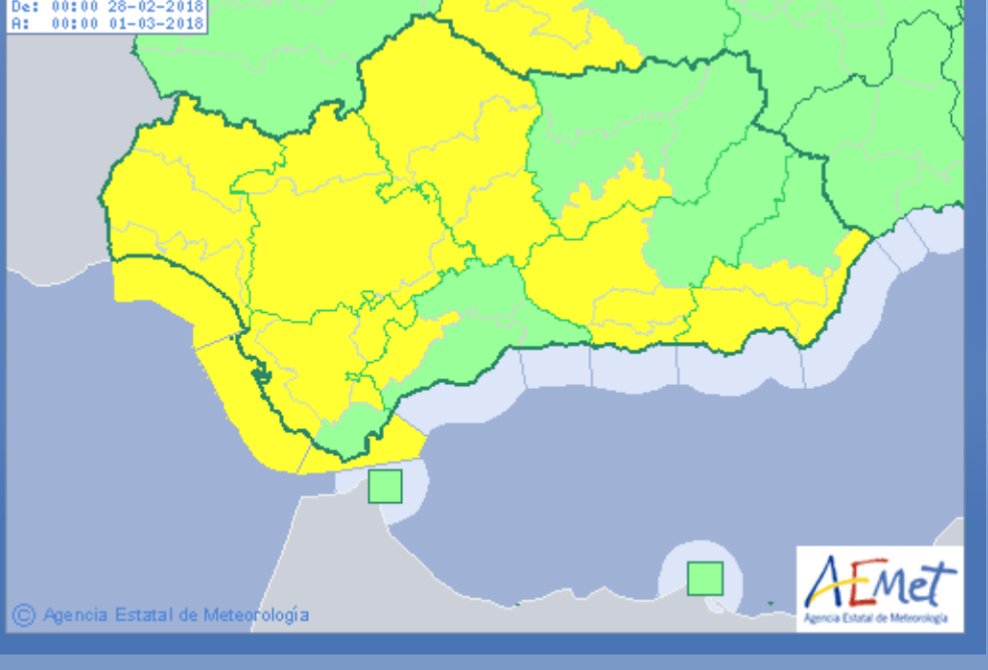 Meteorología mantiene activo el aviso amarillo por fenómenos costeros