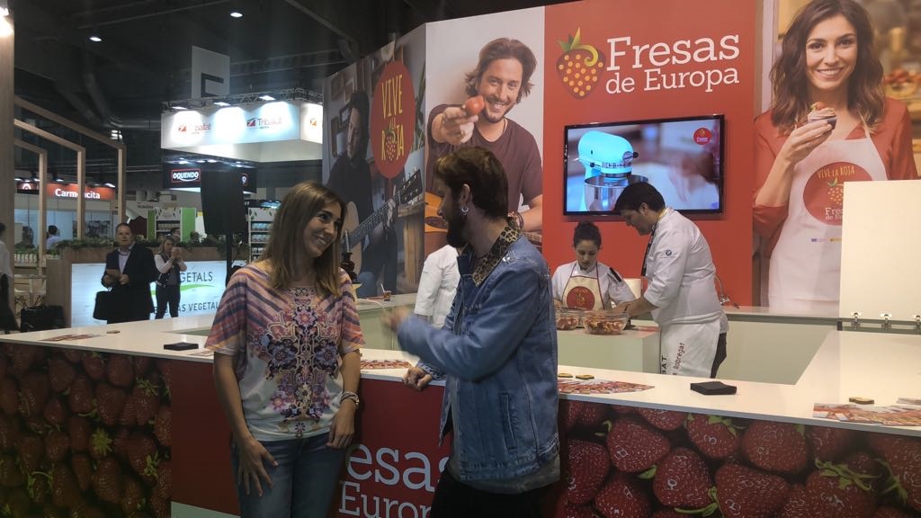 Manuel Carrasco Cocina en la Feria Alimentaria 2018 para Fresas de Europa