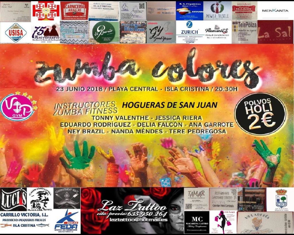 Isla Cristina celebra el día de San Juan al ritmo de “Zumba Colores”