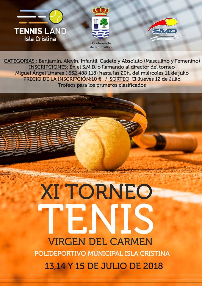 En marcha en Isla Cristina el “XI Torneo de Tenis Virgen del Carmen”