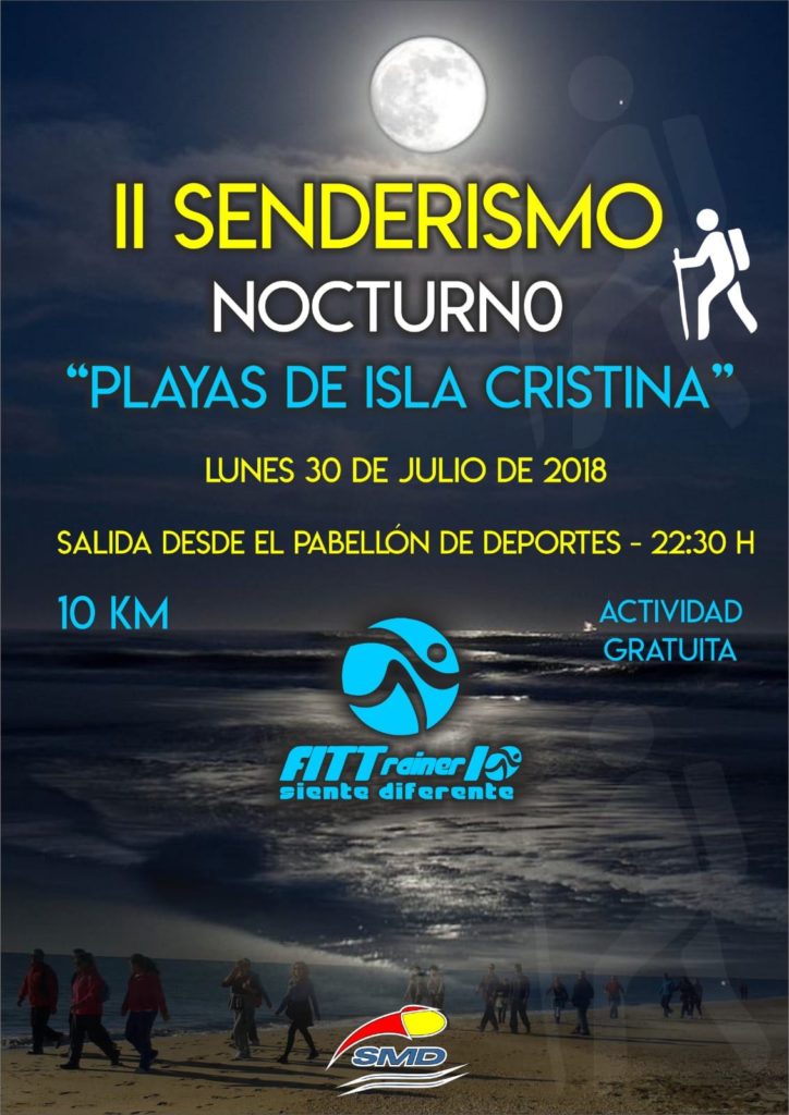Fittrainer10 organiza el II Senderismo Nocturno ‘Playas de Isla Cristina’