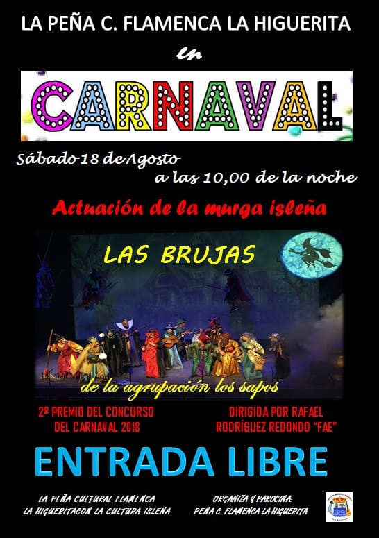 “Las Brujas” te espera en la Peña Cultural Flamenca La Higuerita