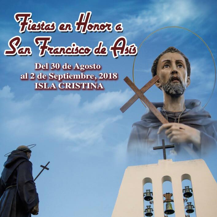 Programación Fiestas San Francisco de Asís 2.018 a celebrar en Isla Cristina