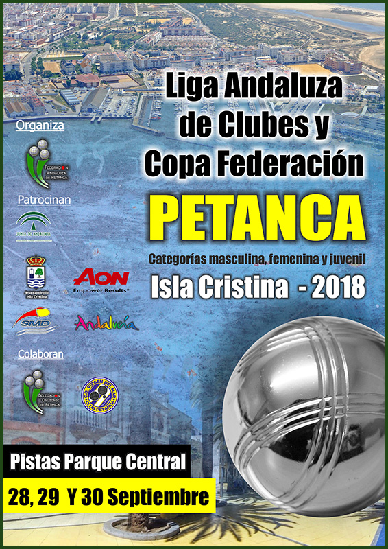 Isla Cristina acoge la Liga Andaluza de Clubes y Copa Federación de Petanca 2018