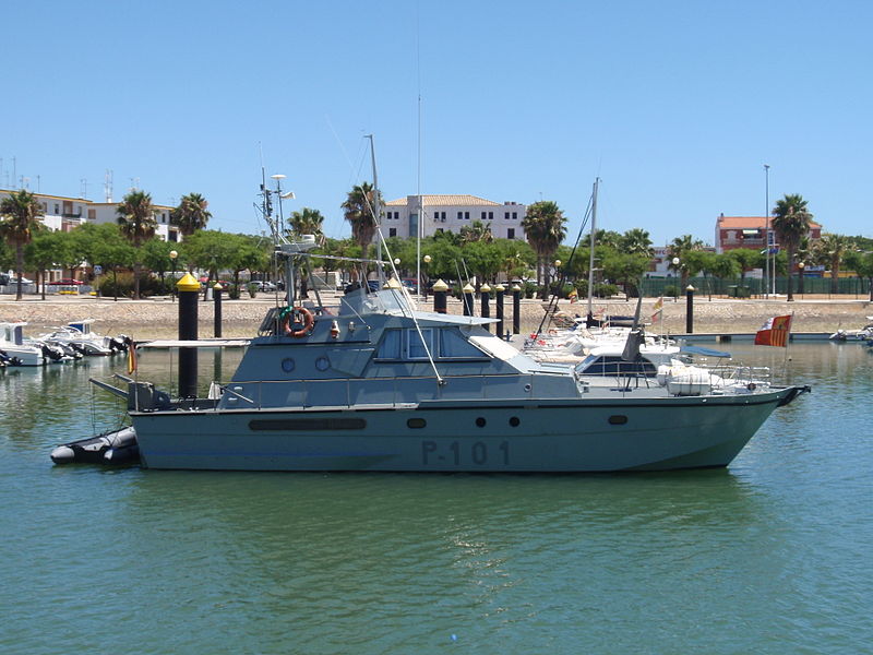 El patrullero 'P-101' de la Armada podrá visitarse en el Puerto Deportivo de Isla Cristina